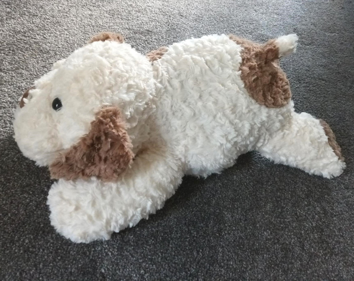 Weighted Dog, Animal 2.5lb, 45 cm, Brown/White, Soft Plush, Sensory, ADHD, Anxiety, Lap Pad