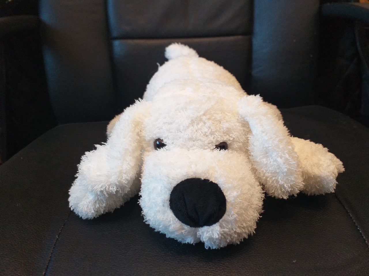 Weighted Dog, Animal 3lb, 45 cm, White, Soft Plush, Sensory, ADHD, Anxiety, Lap Pad