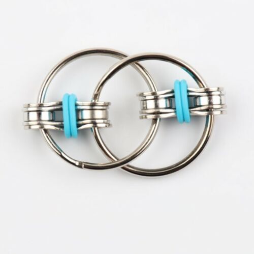 Bike Chain Fidget, Finger Spinner, Light Blue ~ Stress Relief, ADHD, Sensory