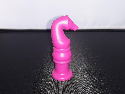 Pencil Topper, Silicone Chew, Pink Horse / Knight Chess Piece 7 cm. Oral Therapy